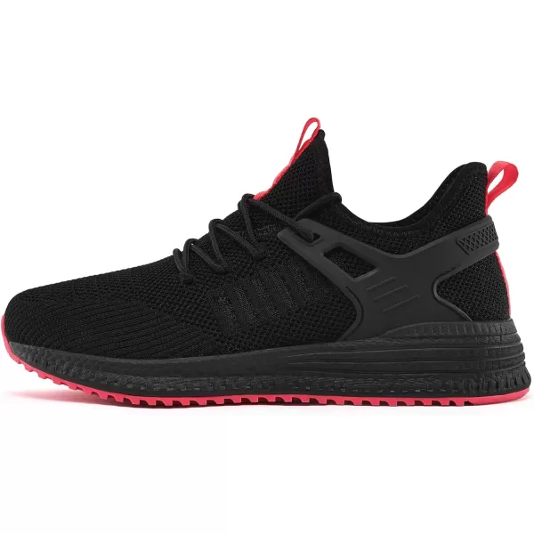 SDolphin Running Gym Shoes Men  Workout Walking Athletic Training Sports Sneakers Black Red Size 115 FblackRed