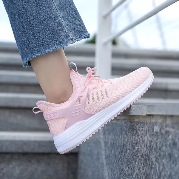 SDolphin Running Shoes Women Sneakers  Walking Tennis Shoes Workout Gym Comfortable Fashion Slip on Athletic Training Comfort Cloud Lightweight Road Running Shoes Pink