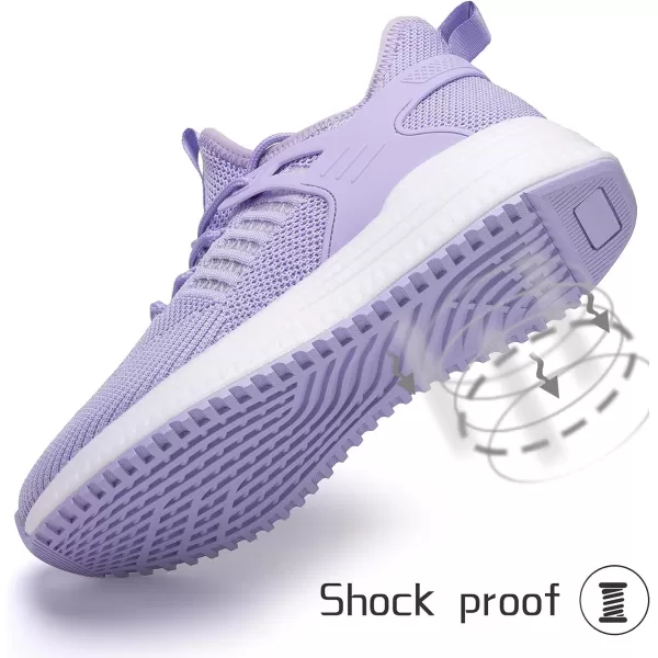 SDolphin Running Shoes for Women Sneakers  Womens Fashion Training Slip on Walking Sneakers Workout Memory Foam Cloud Comfortable Shoes Light Purple