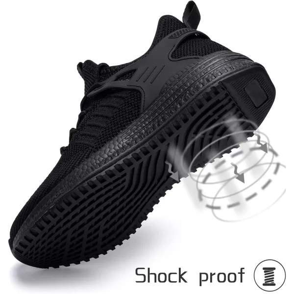 SDolphin Walking Running Shoes for Women  Lightweight Tennis Sneakers Gym Athletic Workout Fashion Nurse Memory Foam Non Slip on Nursing Walk Fashion Womans ShoesAll Blackbreathable