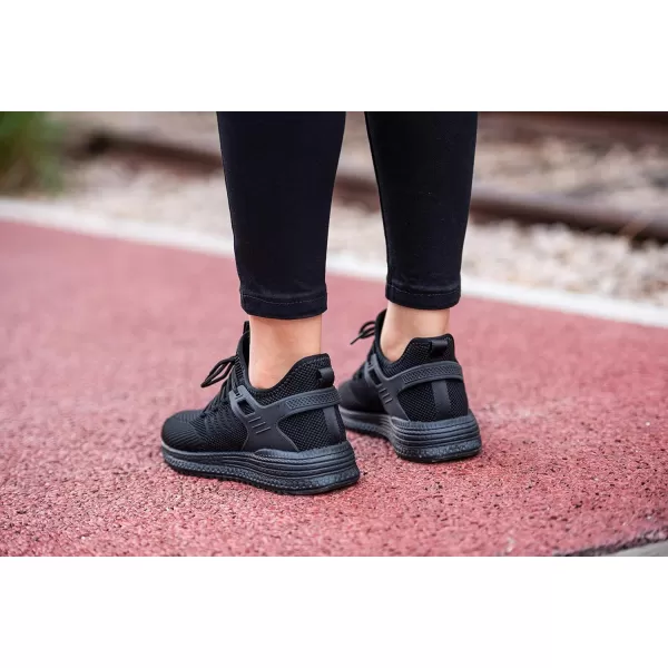SDolphin Walking Running Shoes for Women  Lightweight Tennis Sneakers Gym Athletic Workout Fashion Nurse Memory Foam Non Slip on Nursing Walk Fashion Womans ShoesBlack