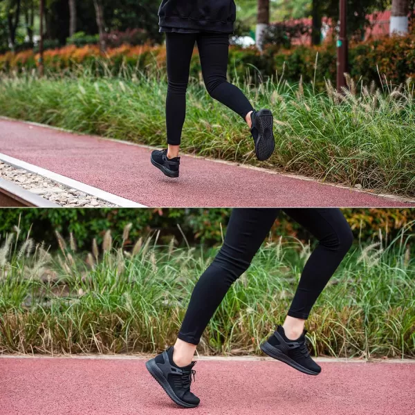 SDolphin Walking Running Shoes for Women  Lightweight Tennis Sneakers Gym Athletic Workout Fashion Nurse Memory Foam Non Slip on Nursing Walk Fashion Womans ShoesBlack