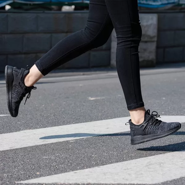 SDolphin Walking Running Shoes for Women  Lightweight Tennis Sneakers Gym Athletic Workout Fashion Nurse Memory Foam Non Slip on Nursing Walk Fashion Womans ShoesBlackBlack