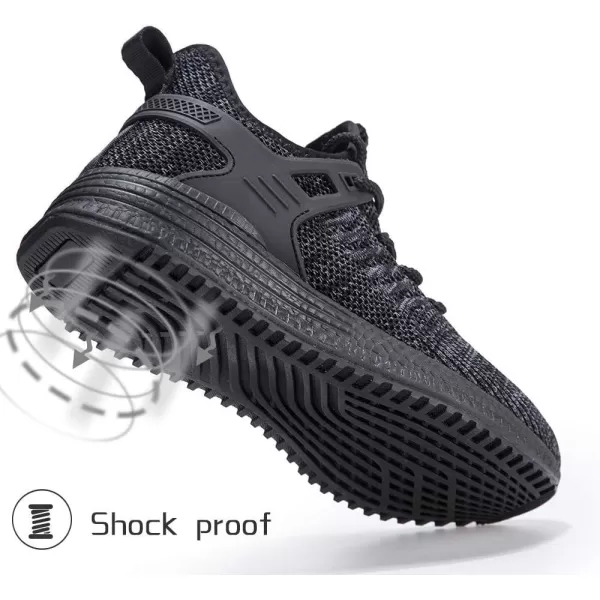 SDolphin Walking Running Shoes for Women  Lightweight Tennis Sneakers Gym Athletic Workout Fashion Nurse Memory Foam Non Slip on Nursing Walk Fashion Womans ShoesBlackBlack