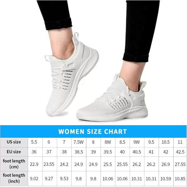 SDolphin Womens Walking Shoes Running  Tennis Gym Athletic Workout Nursing Comfortable Mesh Lightweight Non Slip Support Shoes Off White Size 85