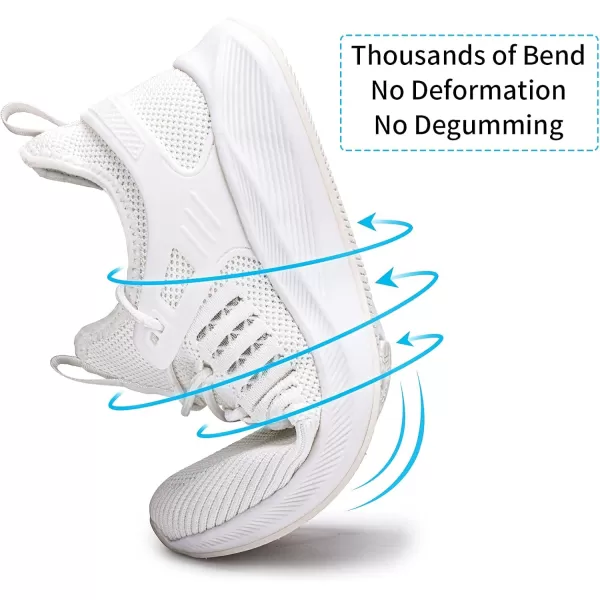 SDolphin Womens Walking Shoes Running  Tennis Gym Athletic Workout Nursing Comfortable Mesh Lightweight Non Slip Support Shoes Off White Size 85