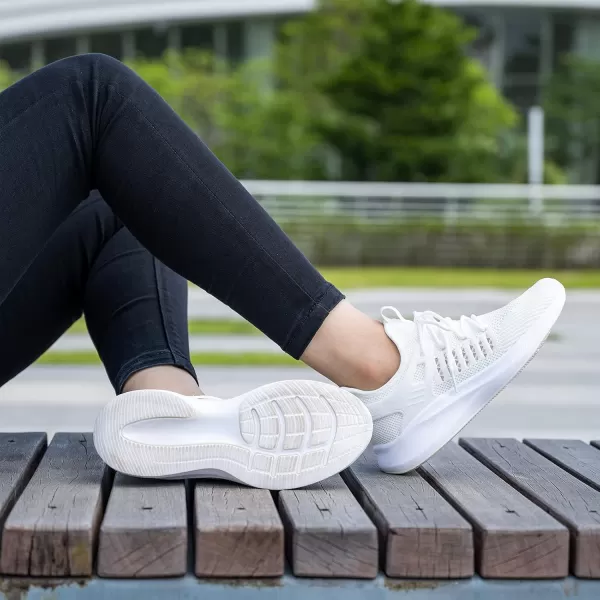 SDolphin Womens Walking Shoes Running  Tennis Gym Athletic Workout Nursing Comfortable Mesh Lightweight Non Slip Support Shoes Off White Size 85