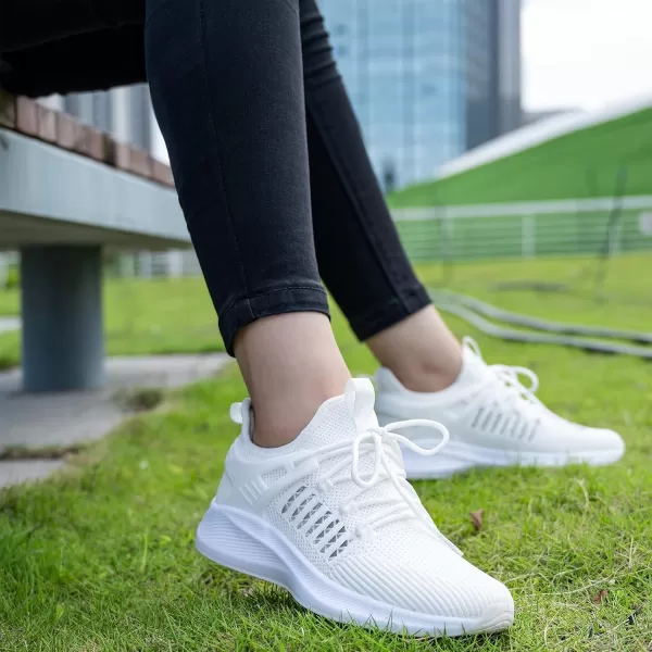 SDolphin Womens Walking Shoes Running  Tennis Gym Athletic Workout Nursing Comfortable Mesh Lightweight Non Slip Support Shoes Off White Size 85