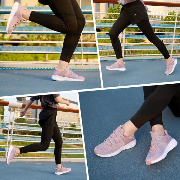 Tennis Walking Shoe for Womens  Running Workout Sneakers Gym Memory Foam Comfortable Breathable Slip on Training Shoes Purple Size 85
