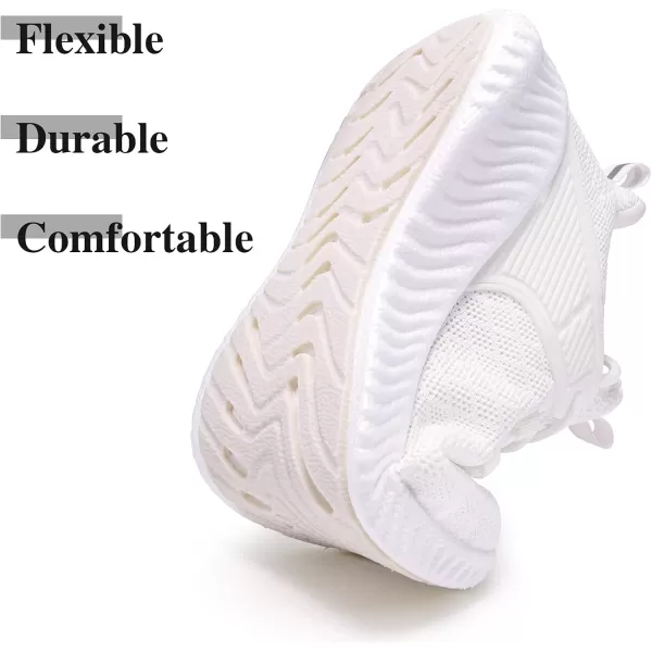 White Tennis Shoes Women  Workout Running Walking Sneakers Athletic Breathable Mesh Lightweight Comfortable Jogging Training Shoes Size 85
