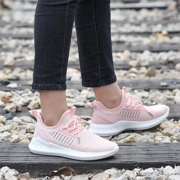 Womens Tennis Shoes  Women Sneakers Workout Running Walking Athletic Gym Fashion Lightweight Nursing Casual Light Shoes Coral Pink