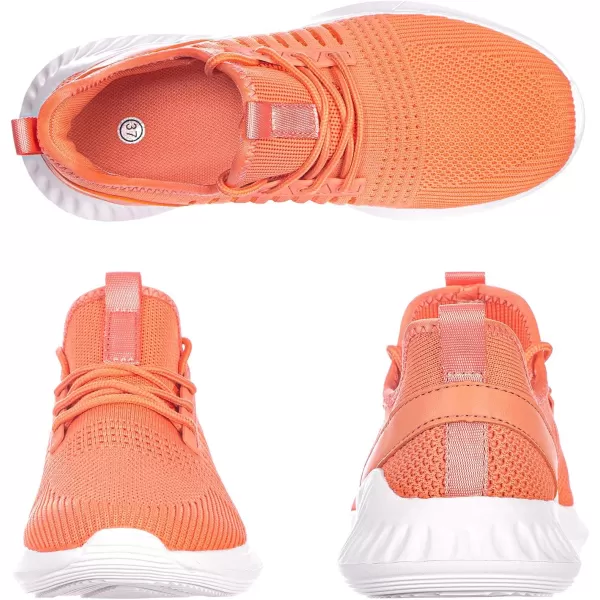 Womens Tennis Shoes  Women Sneakers Workout Running Walking Athletic Gym Fashion Lightweight Nursing Casual Light Shoes PinkOrange