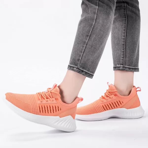 Womens Tennis Shoes  Women Sneakers Workout Running Walking Athletic Gym Fashion Lightweight Nursing Casual Light Shoes PinkOrange