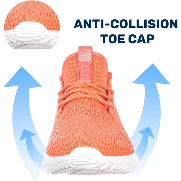Womens Tennis Shoes  Women Sneakers Workout Running Walking Athletic Gym Fashion Lightweight Nursing Casual Light Shoes PinkOrange