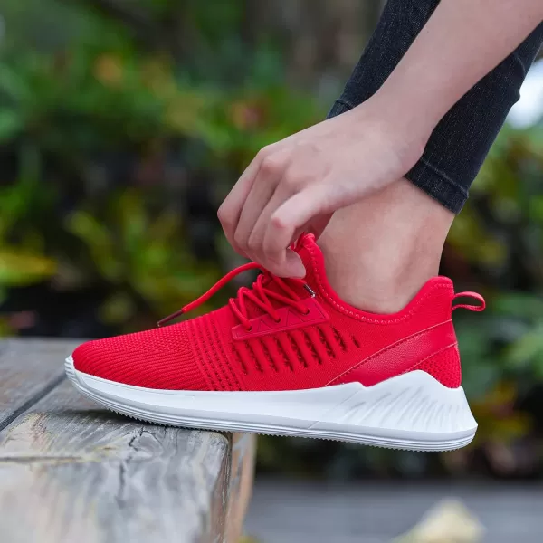 Womens Tennis Shoes  Women Sneakers Workout Running Walking Athletic Gym Fashion Lightweight Nursing Casual Light Shoes Red