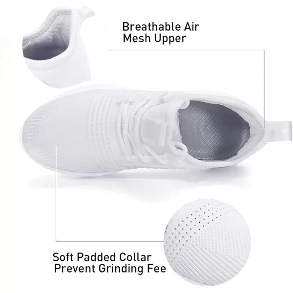 Womens Tennis Shoes  Women Sneakers Workout Running Walking Athletic Gym Fashion Lightweight Nursing Casual Light ShoesWhite
