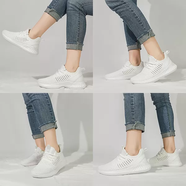 Womens Tennis Shoes  Women Sneakers Workout Running Walking Athletic Gym Fashion Lightweight Nursing Casual Light ShoesWhite