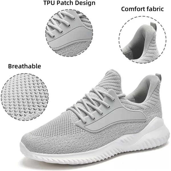 Womens Walking Shoes  Slip On Tennis Running Shoes Memory Foam Lightweight Breathable Comfortable Sneakers for Athletic Workout Gym NursingGrey