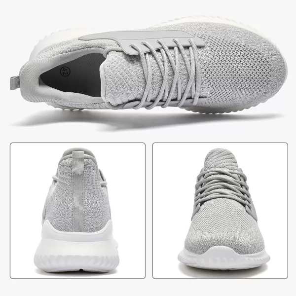 Womens Walking Shoes  Slip On Tennis Running Shoes Memory Foam Lightweight Breathable Comfortable Sneakers for Athletic Workout Gym NursingGrey