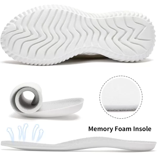 Womens Walking Shoes  Slip On Tennis Running Shoes Memory Foam Lightweight Breathable Comfortable Sneakers for Athletic Workout Gym NursingGrey