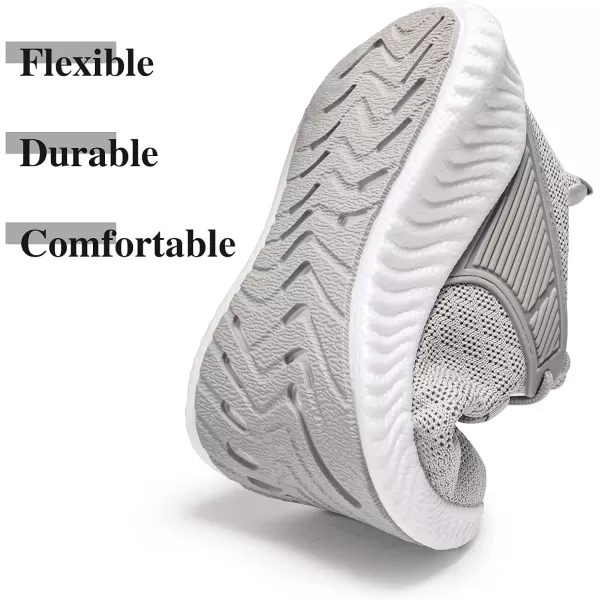 Womens Walking Tennis Shoes  Running Workout Shoes Gym Memory Foam Lightweight Mesh Training Shoes Grey Size 75