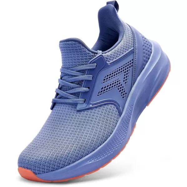 Mens White Sneaker Tennis Shoes  Slip On Running Shoes Memory Foam Lightweight Casual Walking Shoes for Athletic Workout GymVista Blue