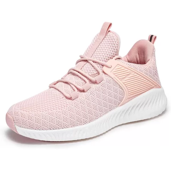 Running Shoes Womens  Ladies Workout Walking Sneakers Support Lightweight Breathable Walk Athletic Shoes Pink Size 9