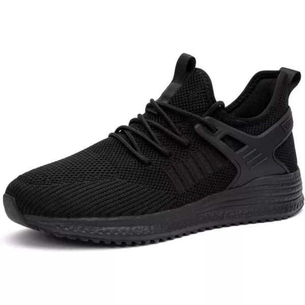 SDolphin Mens Running Shoes Sneakers  Tennis Workout Walking Gym Athletic Rubber Sole Breathable Comfortable Non Slip Fashion ShoesAall Black