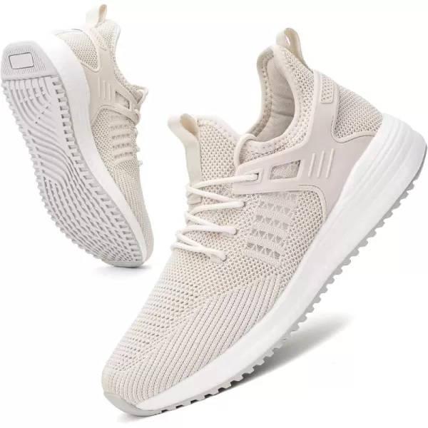 SDolphin Mens Running Shoes Sneakers  Tennis Workout Walking Gym Athletic Rubber Sole Breathable Comfortable Non Slip Fashion ShoesDbeige