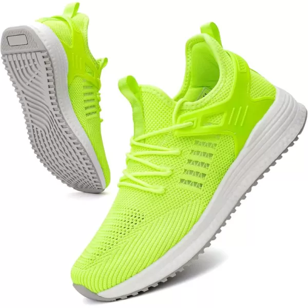 SDolphin Mens Running Shoes Sneakers  Tennis Workout Walking Gym Athletic Rubber Sole Breathable Comfortable Non Slip Fashion ShoesHlimegreen