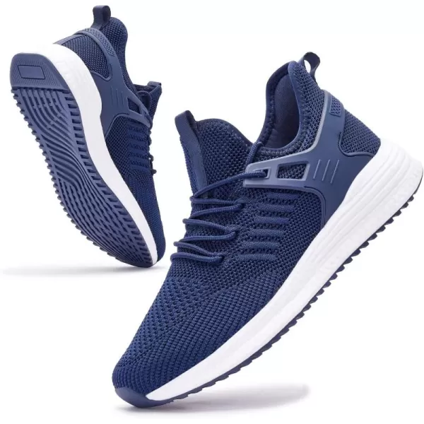 SDolphin Mens Running Shoes Sneakers  Tennis Workout Walking Gym Athletic Rubber Sole Breathable Comfortable Non Slip Fashion ShoesJblue