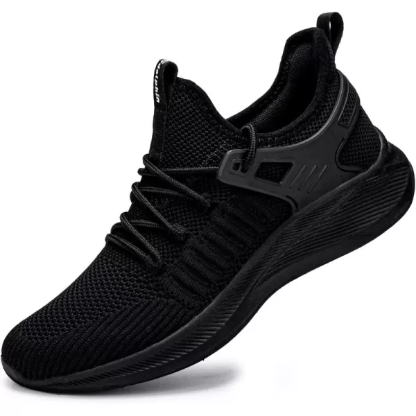 SDolphin Tennis Shoes Women Sneakers  Ladies Tennis Walking Running Shoes Athletic Workout Fashion Lightweight Breathable Mesh Slip on Sneaker Black Size 85