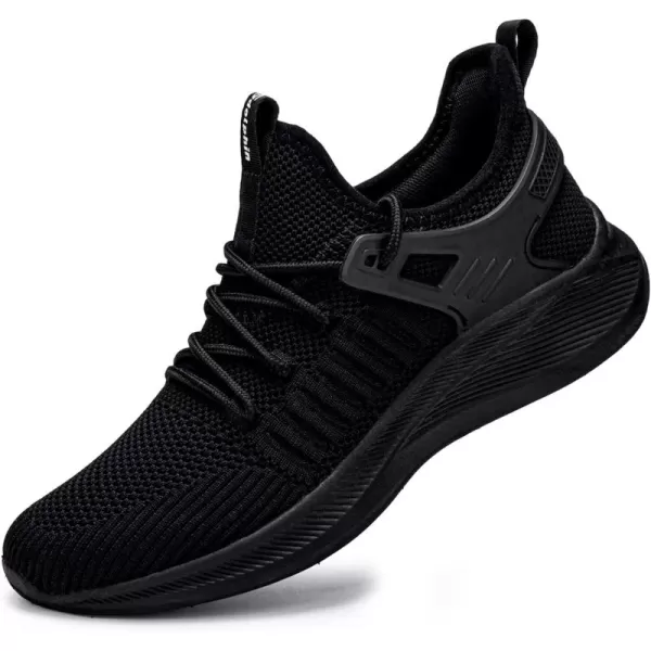 SDolphin Walking Shoes for Women Sneakers  Lightweight Tennis Running Shoes Women Slip on Workout Walk Gym Memory Foam Shoes All Black Size 8W