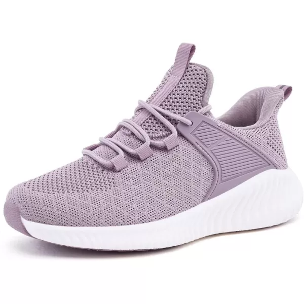 Tennis Walking Shoe for Womens  Running Workout Sneakers Gym Memory Foam Comfortable Breathable Slip on Training Shoes Purple Size 85
