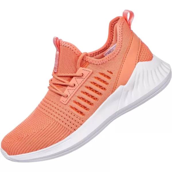Womens Tennis Shoes  Women Sneakers Workout Running Walking Athletic Gym Fashion Lightweight Nursing Casual Light Shoes PinkOrange