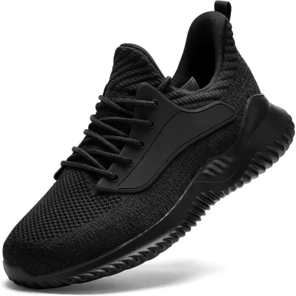 Womens Walking Shoes  Slip On Tennis Running Shoes Memory Foam Lightweight Breathable Comfortable Sneakers for Athletic Workout Gym NursingAll Black