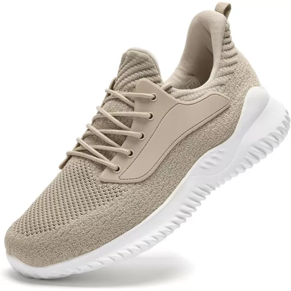 Womens Walking Shoes  Slip On Tennis Running Shoes Memory Foam Lightweight Breathable Comfortable Sneakers for Athletic Workout Gym NursingBeige