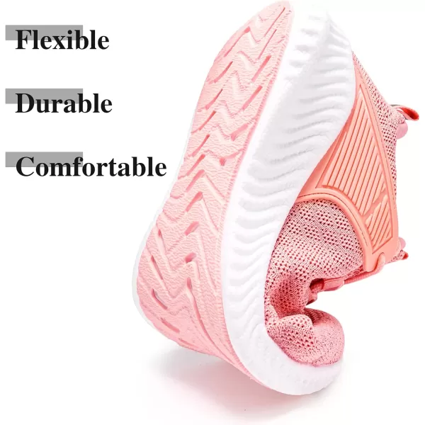 Running Shoes Womens  Ladies Workout Walking Sneakers Support Lightweight Breathable Walk Athletic Shoes Pink Size 75