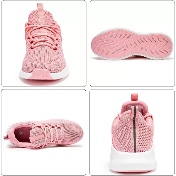 Running Shoes Womens  Ladies Workout Walking Sneakers Support Lightweight Breathable Walk Athletic Shoes Pink Size 75