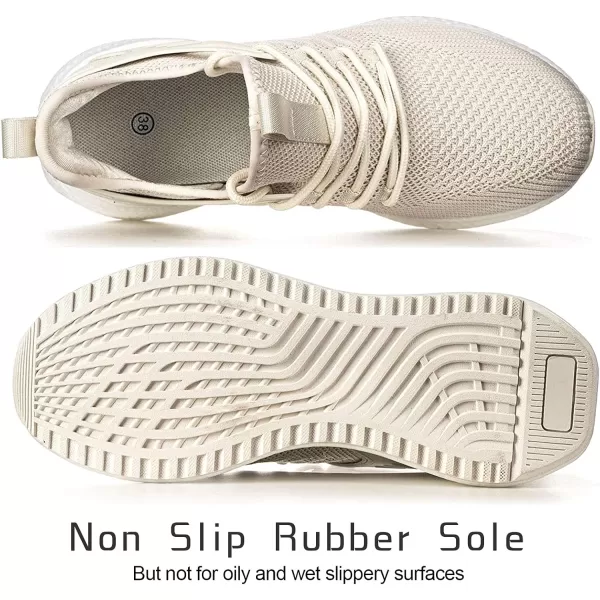 Wide Shoes for Women Wide Walking Shoes Width Running Shoes Wide Tennis Gym Workout Athletic Sneakers for WomenBeige