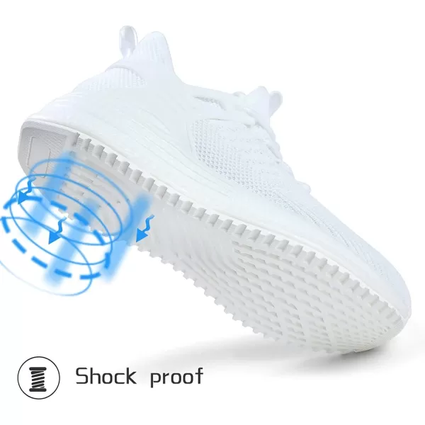 Wide Shoes for Women Wide Walking Shoes Width Running Shoes Wide Tennis Gym Workout Athletic Sneakers for WomenWhite