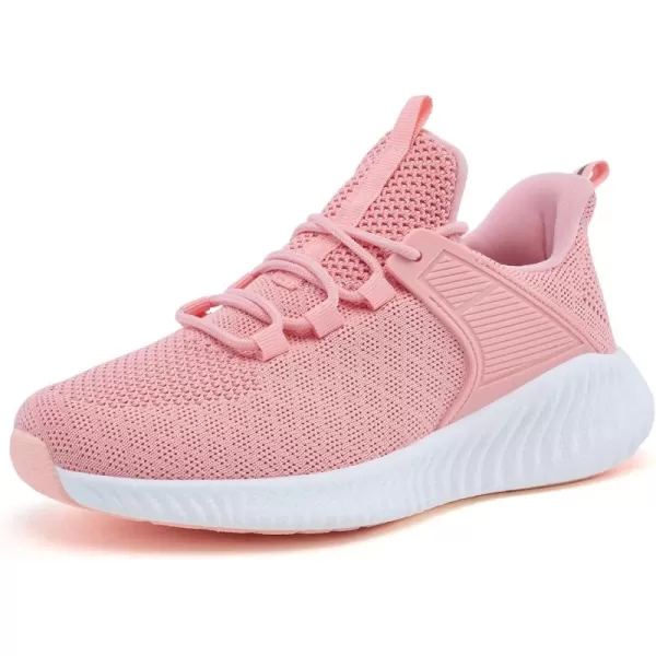 Running Shoes Womens  Ladies Workout Walking Sneakers Support Lightweight Breathable Walk Athletic Shoes Pink Size 75