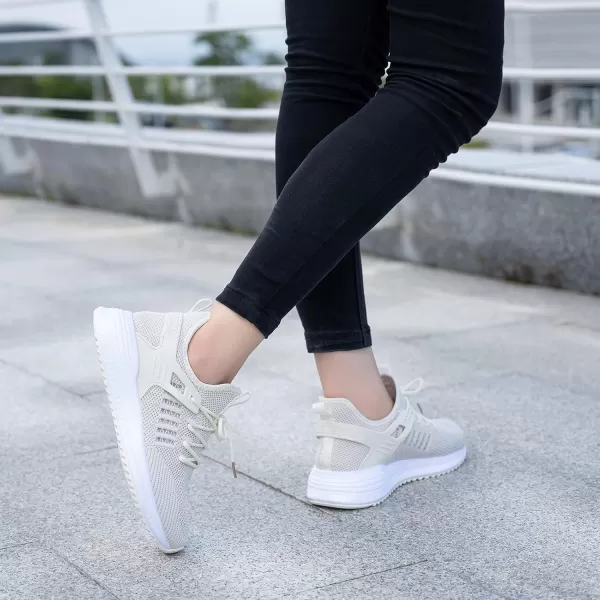 SDolphin Running Shoes Women Sneakers  Comfortable Memory Foam Lightweight Walking Tennis Workout Athletic ShoesBeigebreathable