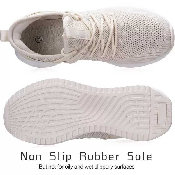 SDolphin Running Shoes Women Sneakers  Comfortable Memory Foam Lightweight Walking Tennis Workout Athletic ShoesBeigebreathable