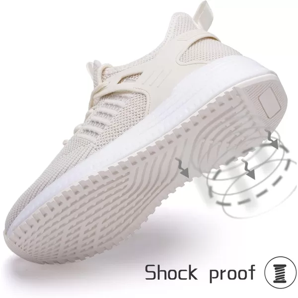 SDolphin Running Shoes Women Sneakers  Comfortable Memory Foam Lightweight Walking Tennis Workout Athletic ShoesBeigebreathable