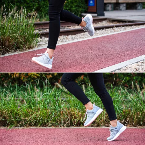 SDolphin Running Shoes Women Sneakers  Comfortable Memory Foam Lightweight Walking Tennis Workout Athletic ShoesGrey