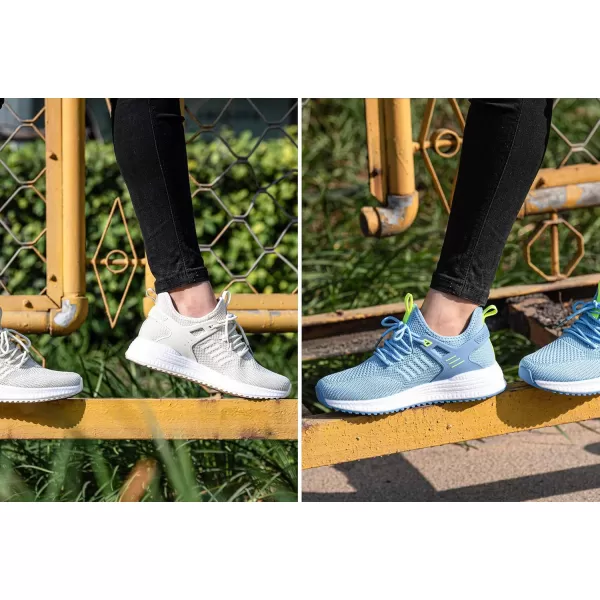 SDolphin Running Shoes Women Sneakers  Comfortable Memory Foam Lightweight Walking Tennis Workout Athletic ShoesLight Blue