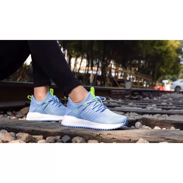 SDolphin Running Shoes Women Sneakers  Comfortable Memory Foam Lightweight Walking Tennis Workout Athletic ShoesLight Blue