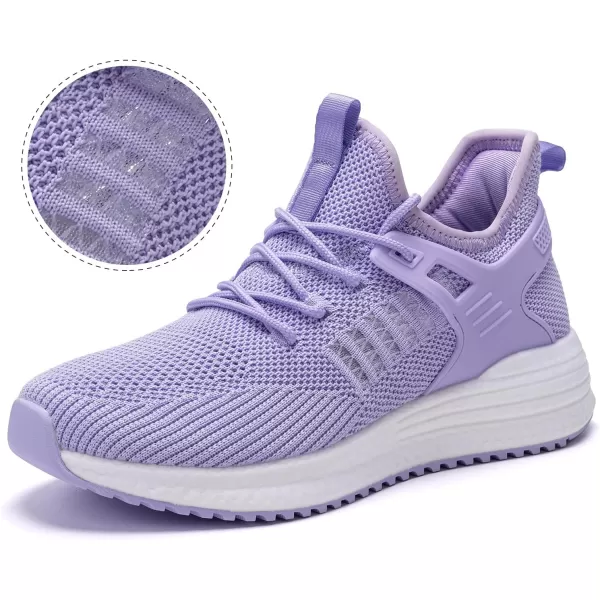 SDolphin Running Shoes Women Sneakers  Comfortable Memory Foam Lightweight Walking Tennis Workout Athletic ShoesLight Purplebreathable