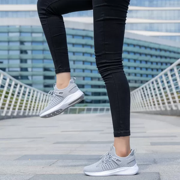 SDolphin Running Shoes Women Sneakers  Comfortable Memory Foam Lightweight Walking Tennis Workout Athletic ShoesNew Grey